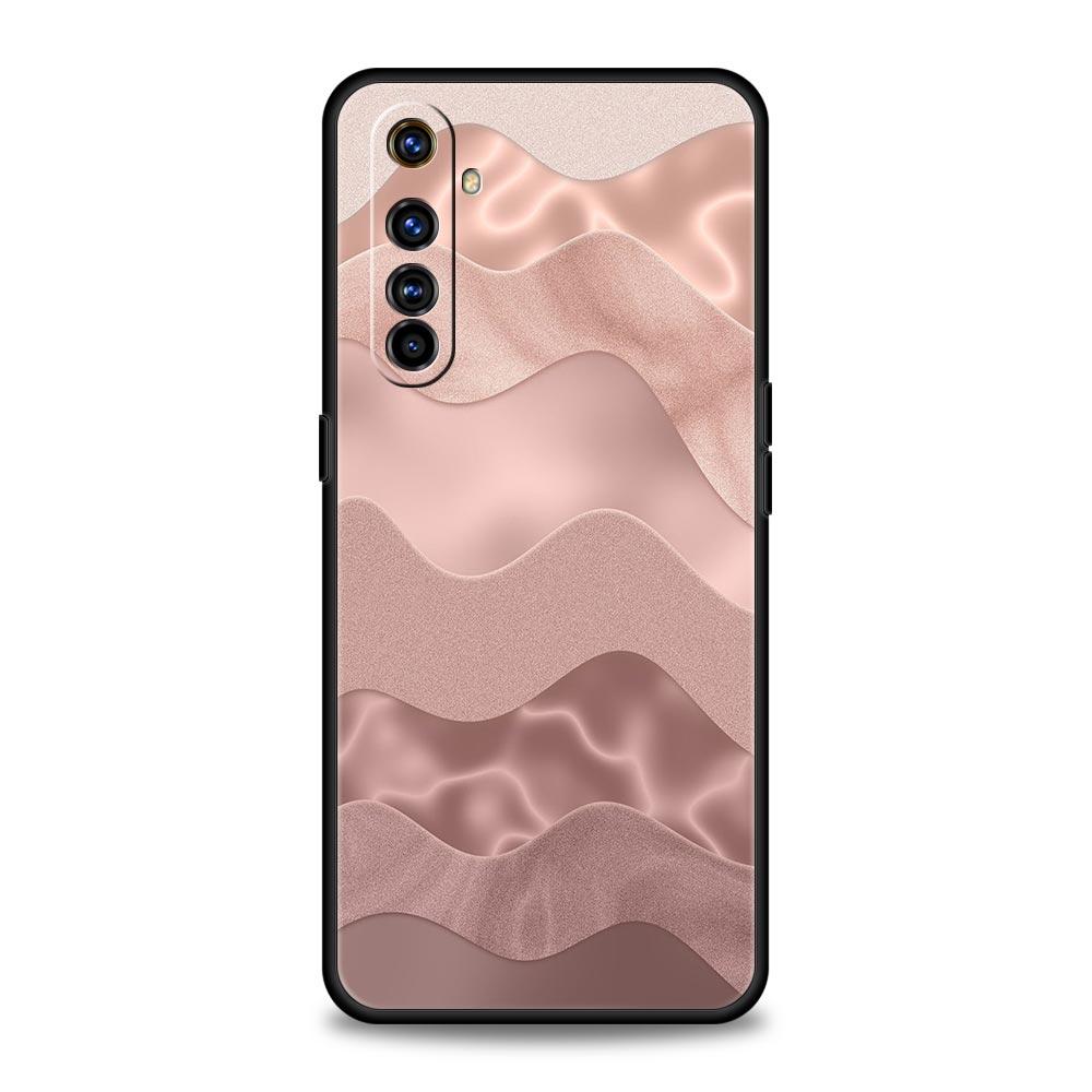 Mooie Rosegouden Kunst Case Voor Realme 12 11 10 9 8 5G 7 6 GT5 GT3 GT2 Pro C21 C11 C25 C35 Voor Realme GT Neo 2 3 3T 5 Cover