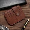 Men’s Slim Card Holder Wallet with ID Window, PU Leather Credit Card Case, Minimalist Front Pocket Wallet, RFID Blocking Card Organizer