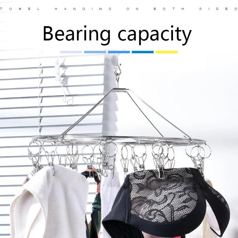 8-40clip Steel Windproof Clothespin Laundry Hanger Clothesline Sock Towel Bra Drying Rack Clothes Peg Hook Airer Dryer