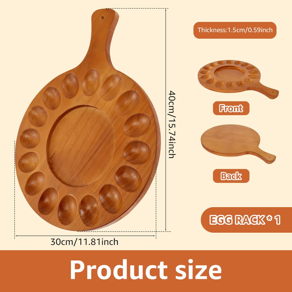 1/2Pcs Egg Tray 6/16 Hole Wood Egg Holder Space Saving Egg Plate Household Egg Storage Rack Accessories for Kitchen Refrigerator