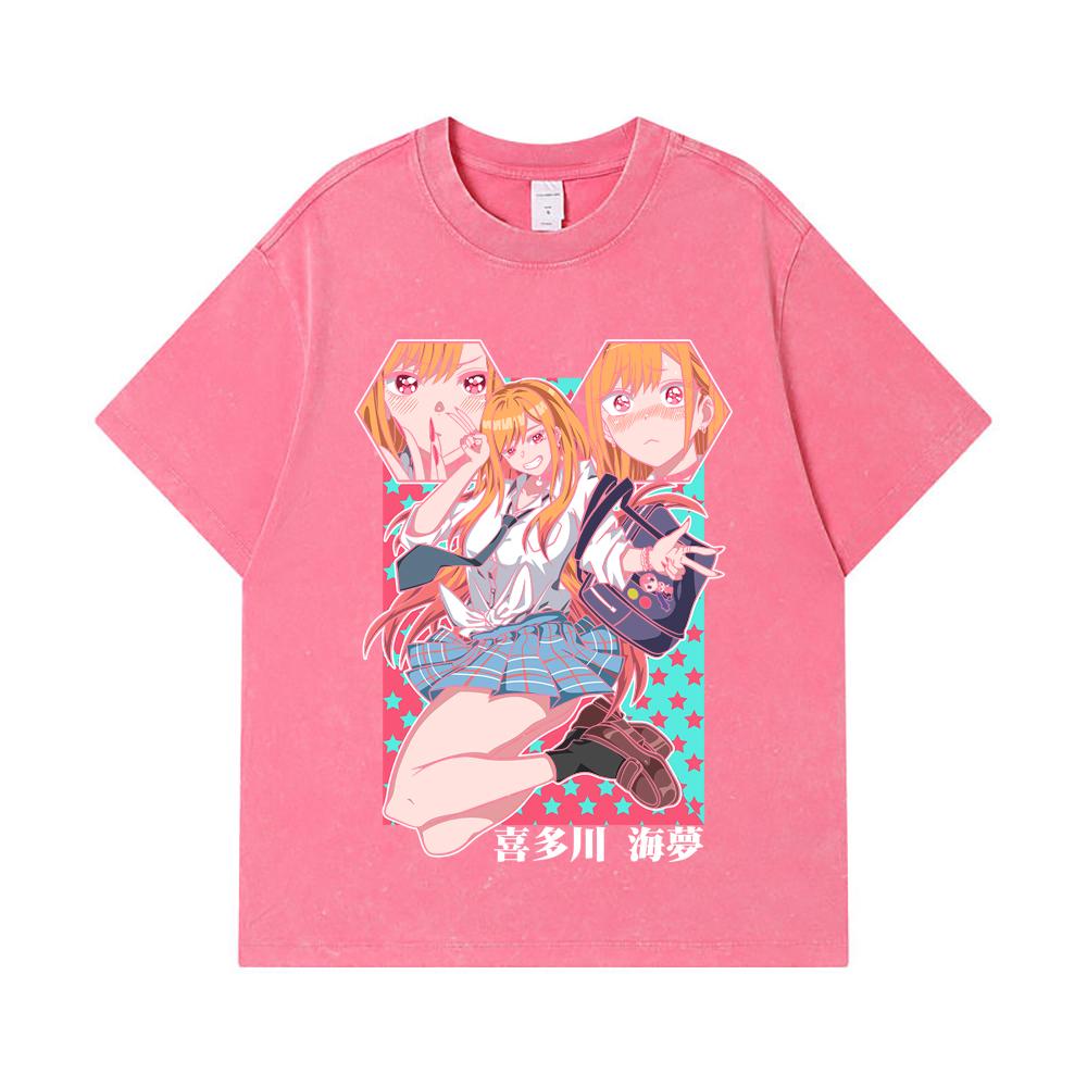 275 GSM Washed T-shirts 100% Cotton My Dress Up Darling V3 Marin Print Unisex Heavy Cotton T Shirt