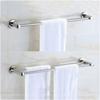 40/50cm Wall Mount Single/Double Towel Rack Stainless Steel Storage Shelf Household Bathroom Hanger Holder Useful Hardware