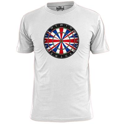 Mens Dart Board With Union Jack T Shirt Littler Humphries Taylor Arrows
