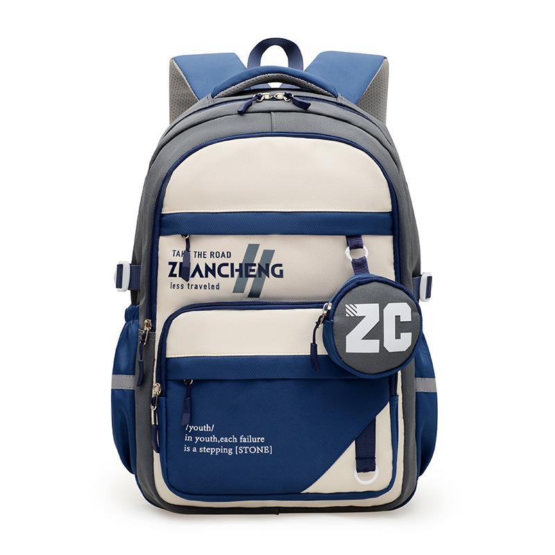 Schoolbag schoolbag female large-capacity primary and secondary school student backpack lightweight burden reduction high-value backpack Korea