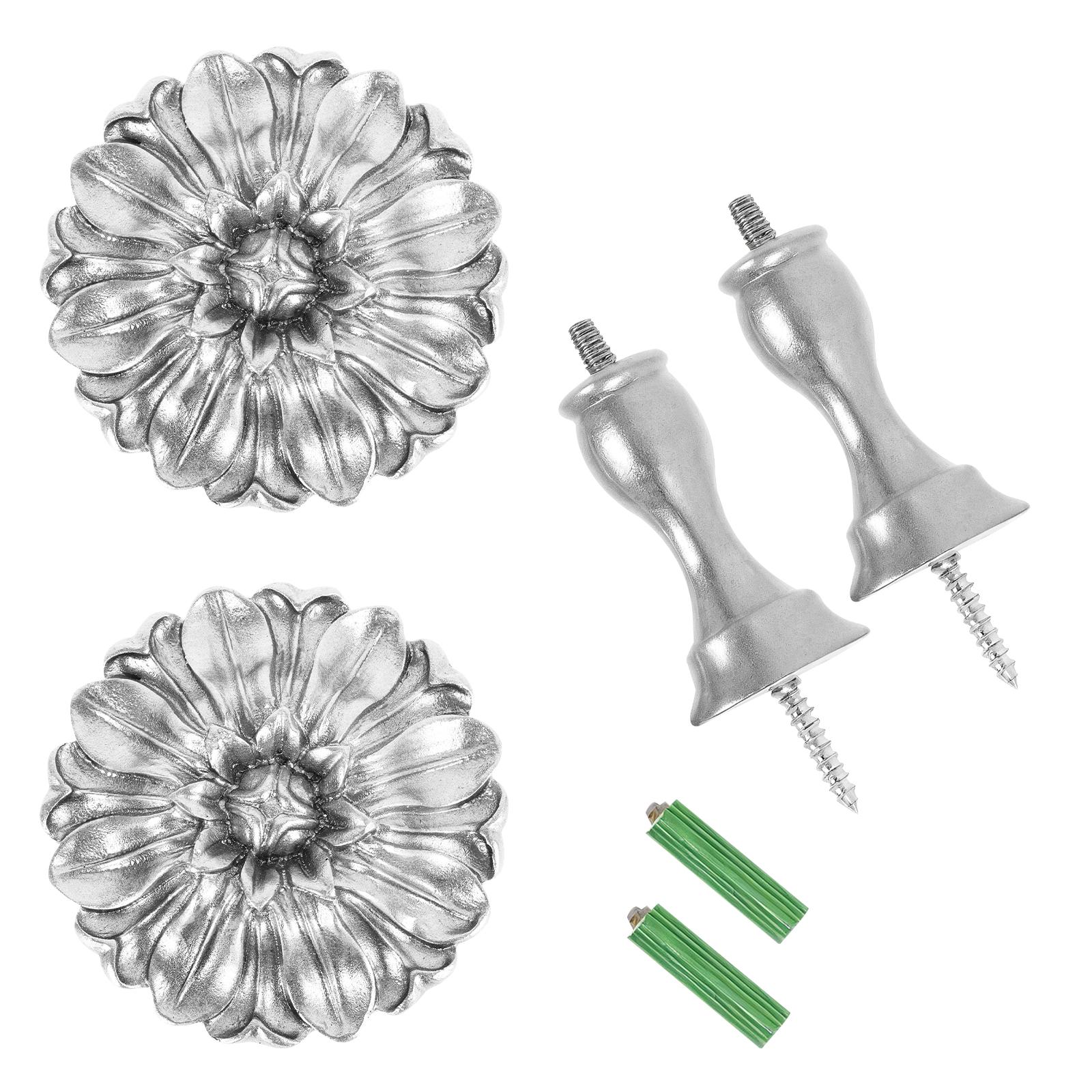 

2 шт. металлические/полимерные аксессуары для крепления штор с винтами, настенные декоративные аксессуары для крепления штор