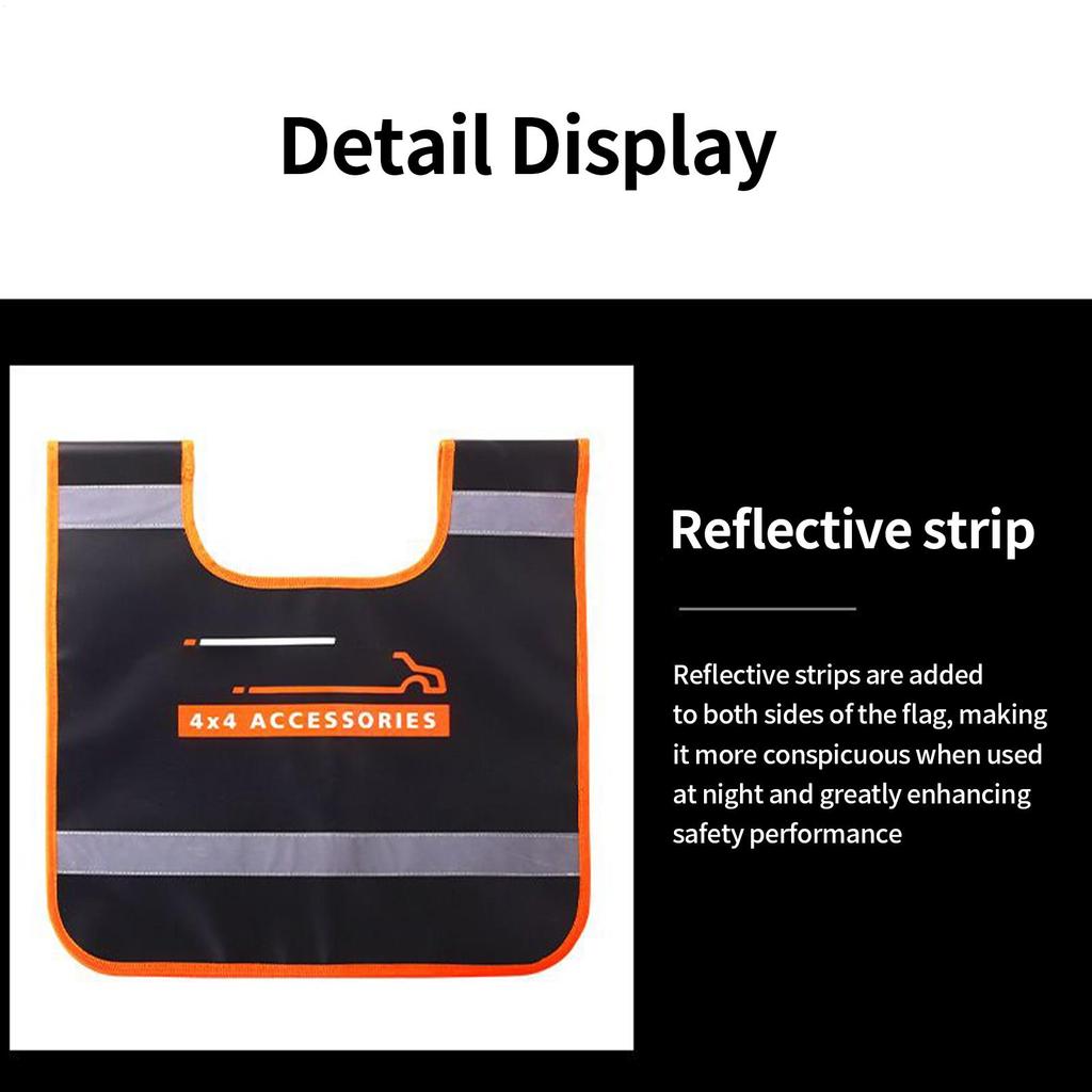 Safety Flags for Trucks Reflective Trailer Flag Rescue Equipment Anti-Rebound Waterproof Sign for Towing Rope Truck Trailer RV