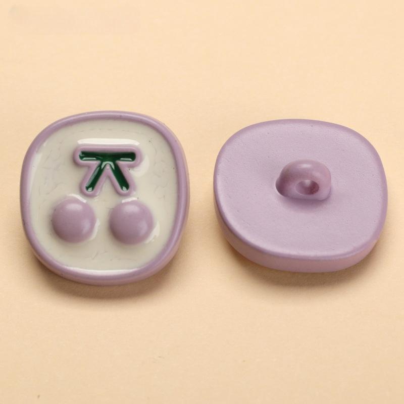 

10 шт., пуговицы с вишневым узором, 20 мм, нерегулярные красочные пластиковые пуговицы с хвостовиком, аксессуары для шитья одежды «сделай сам» 20mm