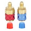 2pcs R134A Adapter, R134A High and Low Pressure Straight Quick