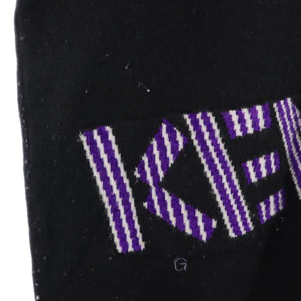 KENZO 90s Old Wool Blend golf Long sleeve sweater 2 Black series Men's Used