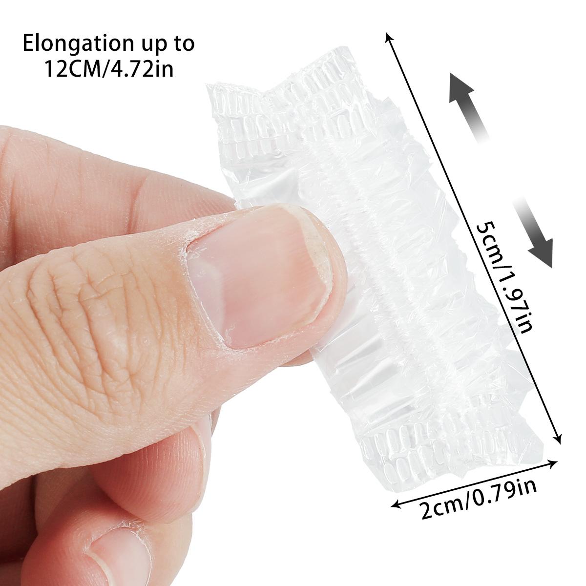 

100pcs Single Use Ear Caps Transparent Ear Protectors With Elastic Bands Portable Waterproof Ear Covers For Hair Dye Shower