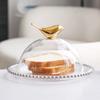 Nordic Light Luxury Bird Glass Cover Ornamente Decoratiuni Display Model Room Hotel Desktop Fructe Plato Ornamente Praf