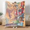 Mickey Mouse Collage Flannel Blanket, Soft and Warm, Suitable for Beds and Sofas, All Seasons, Portable Travel Blanket. 073094