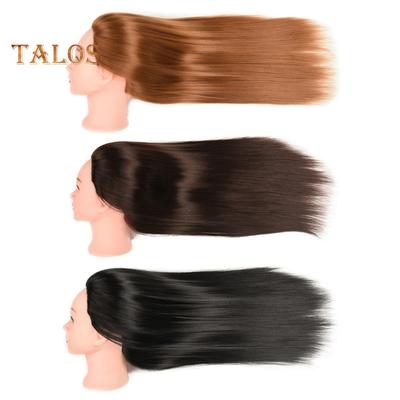 Hair Braiding Display Stand Mannequin Head with Hair Human Hair Straight 25" Professional Cosmetology Doll Head for Hairdresser Stylists And Beauty