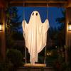 Halloween Party Supplies for Outside Hanging Ghost Swing Decor with String Lights, Glowing Floating Decorative 8 Lighting Modes Ornament Yard
