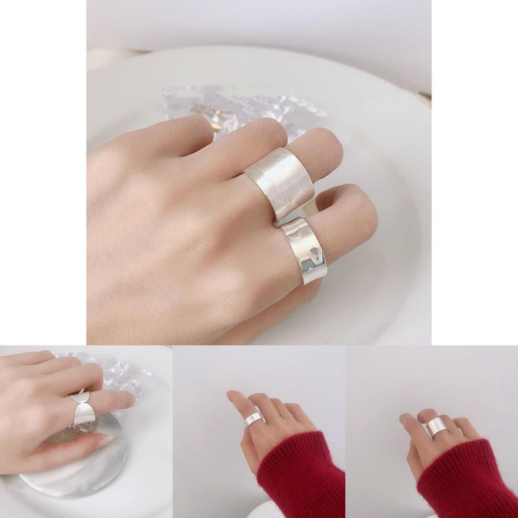 Style Elegant Korean Adjustable Copper Ring For Women With Minimalist Design Geometric