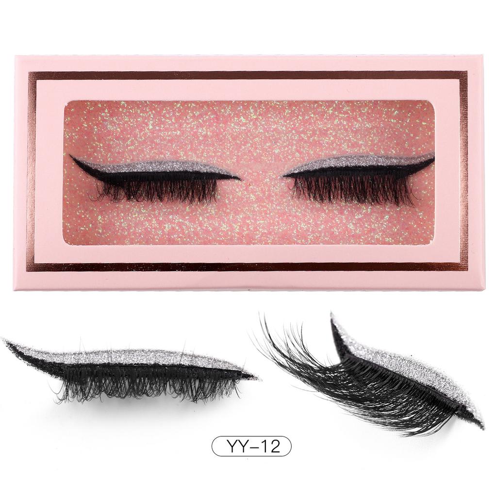 1 Pair Of Colored Eyeshadow False Eyelashes, Holiday Exaggerated Thick Curled Simulated Eyelashes
