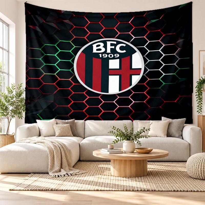 Bologna FC Wall Tapestry, Soft Fabric Wall Hanging, Decorative Backdrop For Bedroom Home Wall Art