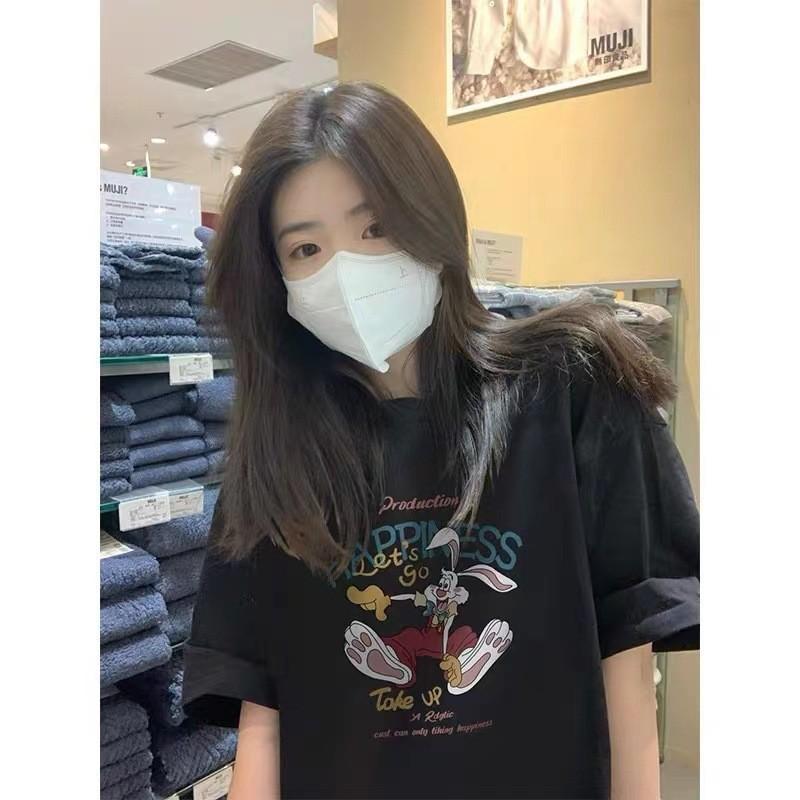 Cotton Short-sleeved T-shirt Women's Loose Original Style New Letter Printing Student T-shirt Ins Women's Fashion