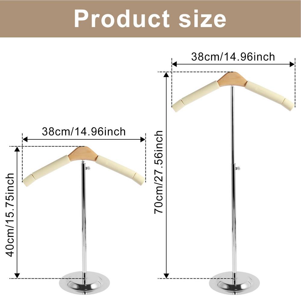 Металлическая вешалка-стойка Вешалка для одежды Стойка для одежды Вешалка для одежды Нескользящая Регулируемая вешалка для рубашек Стойка на плечи Стойка для демонстрации футболок