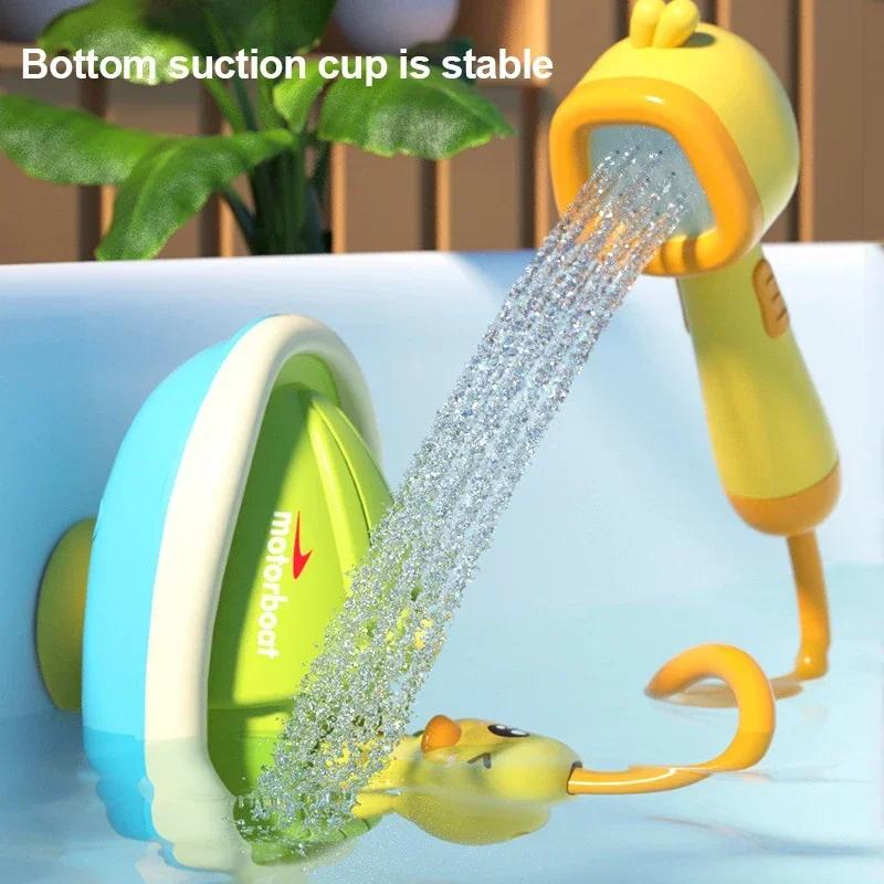 Non-Toxic Cute Duck Electric Water Spray Bathroom Bathing Toys Baby Bath Toys Kids Bath And Shower Bathtubs Interactive Children Gifts Hot
