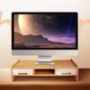 Bamboo Wood Monitor Riser with 3 Drawers