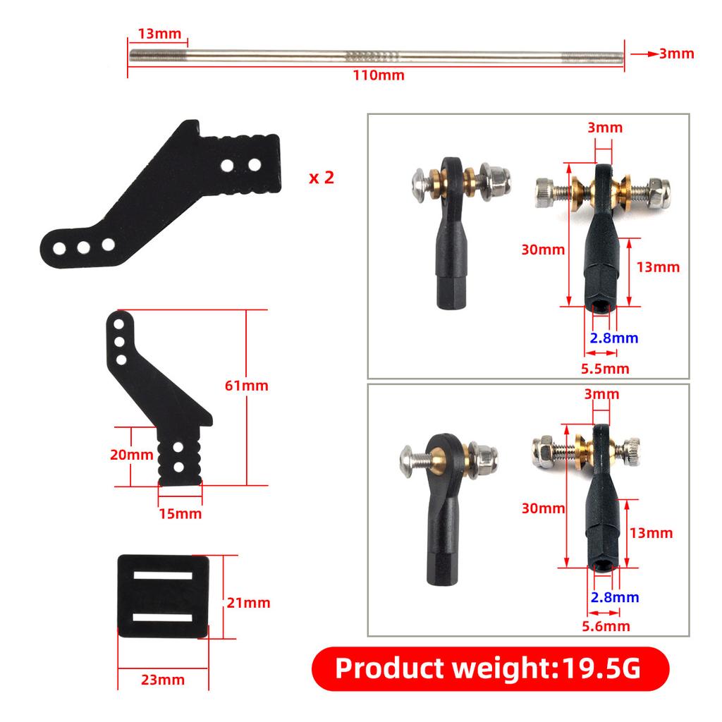 RC model airplanes Steering Arms Rudder Angle Piece Servo Push Rod Joint for RC Model Airplane