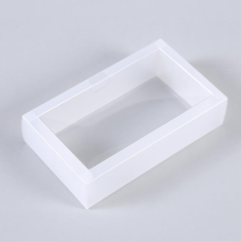Folding Kraft Paper Box with Transparent PVC Window Blank Packaging Gift Box  Wedding Birthday Party Lipstick Perfume Gift Decoration Boxes 10pcs