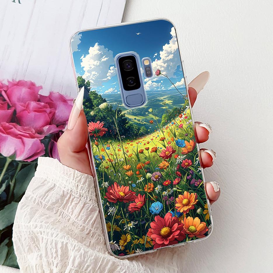 For Samsung Galaxy S9 Case SM-G960F Cute Cat Painted Cover Soft Slim Phone Case For Samsung S9 Plus S 9 Galaxy S9+ SM-G965F Bags