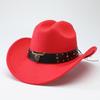 New Western cowboy hat, Tibetan wool top hat, men's and women's autumn/winter outdoor ox-head accessory, travel riding hat