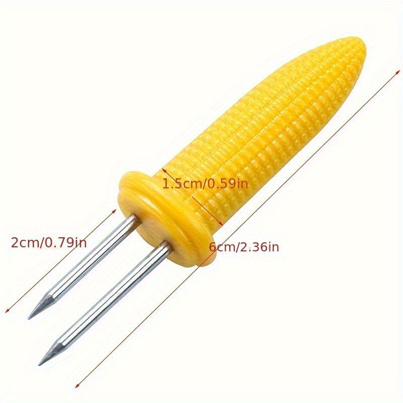 5 Stück Edelstahl Maiskolbenhalter, Leicht zu greifen & Kompakt, Perfekt für Grillen im Freien, BBQ & Picknick