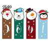 Festive Elk Snowman Figurines Wooden Christmas Tiered Tray Decor, Santa Reindeer Blessing Word Sets for Holiday Tabletop Decorations And Rustic