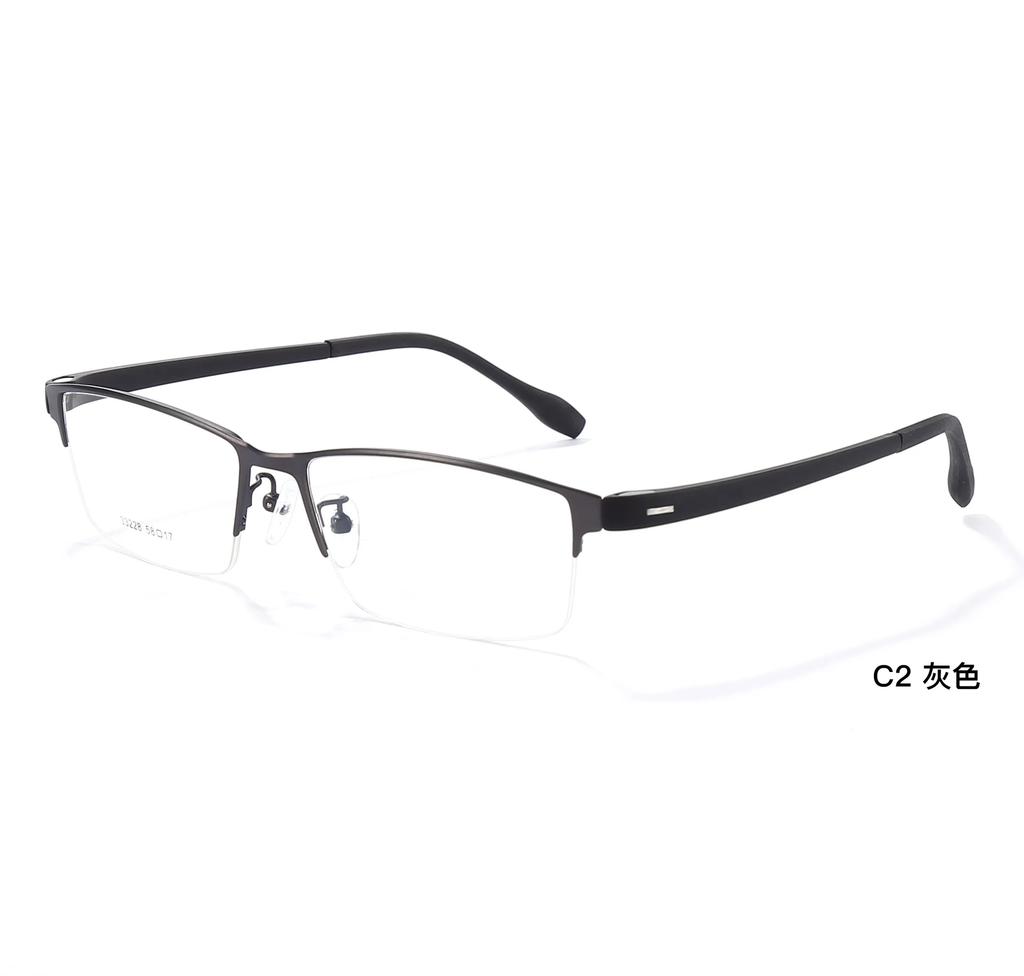 Prescription Glasses Men Half Frame Big Size 150mm Progressive Multifocal Presbyopia Glasses Prescription Glasses for Distance