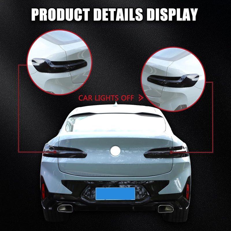 Rear Tail Light Cover Tail Lamp Shell Shade Guard Trim For BMW X4 G02 X4M F98 2019-2025,ABS Black Car Taillight Protective Shell