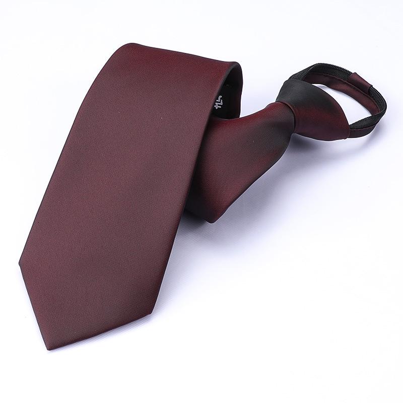 Men's Korean Style Zipper Striped No-Tie Professional Wedding Tie