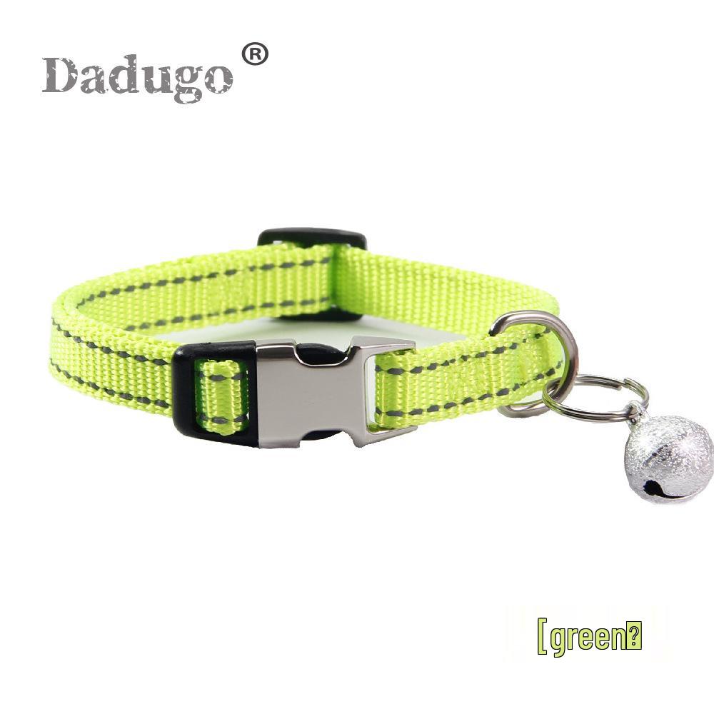Reflective Nylon Cat Collar with Bell, Engraved Adjustable Anti-Lost Feature