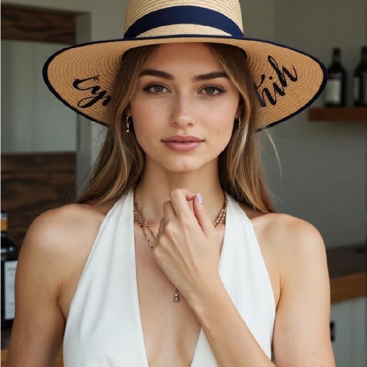 Comfortable Bridal Event Sun Hat With Breathable Straw Design And Large Brims for Daily Wear and Special Occasion