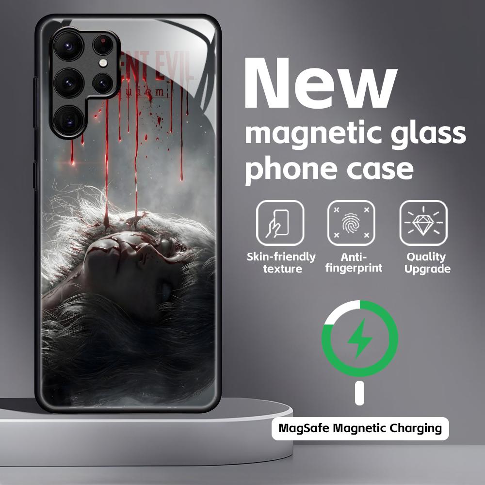 Resident Evil 9 Phone Case For Samsung S26 S25 S24 S23 S22 S21 Plus Ultra Note20 Glass Magnetic Case