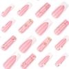 3D Flower Pearl French False Nails 24 Pieces Comfort Fit for Women