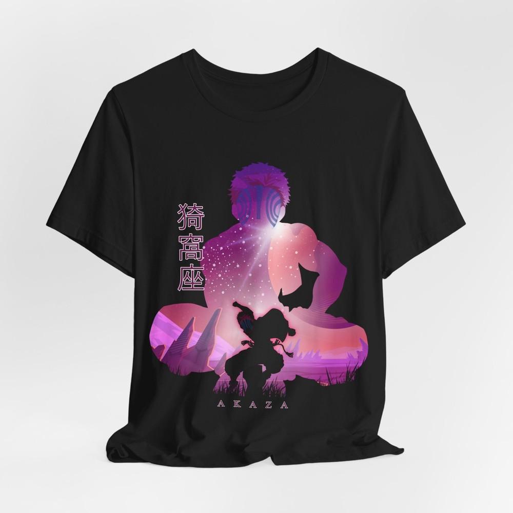 Akaza Silhouette Tee, Japanese Anime Shirt, Demon Slayer Graphic Top, Unisex