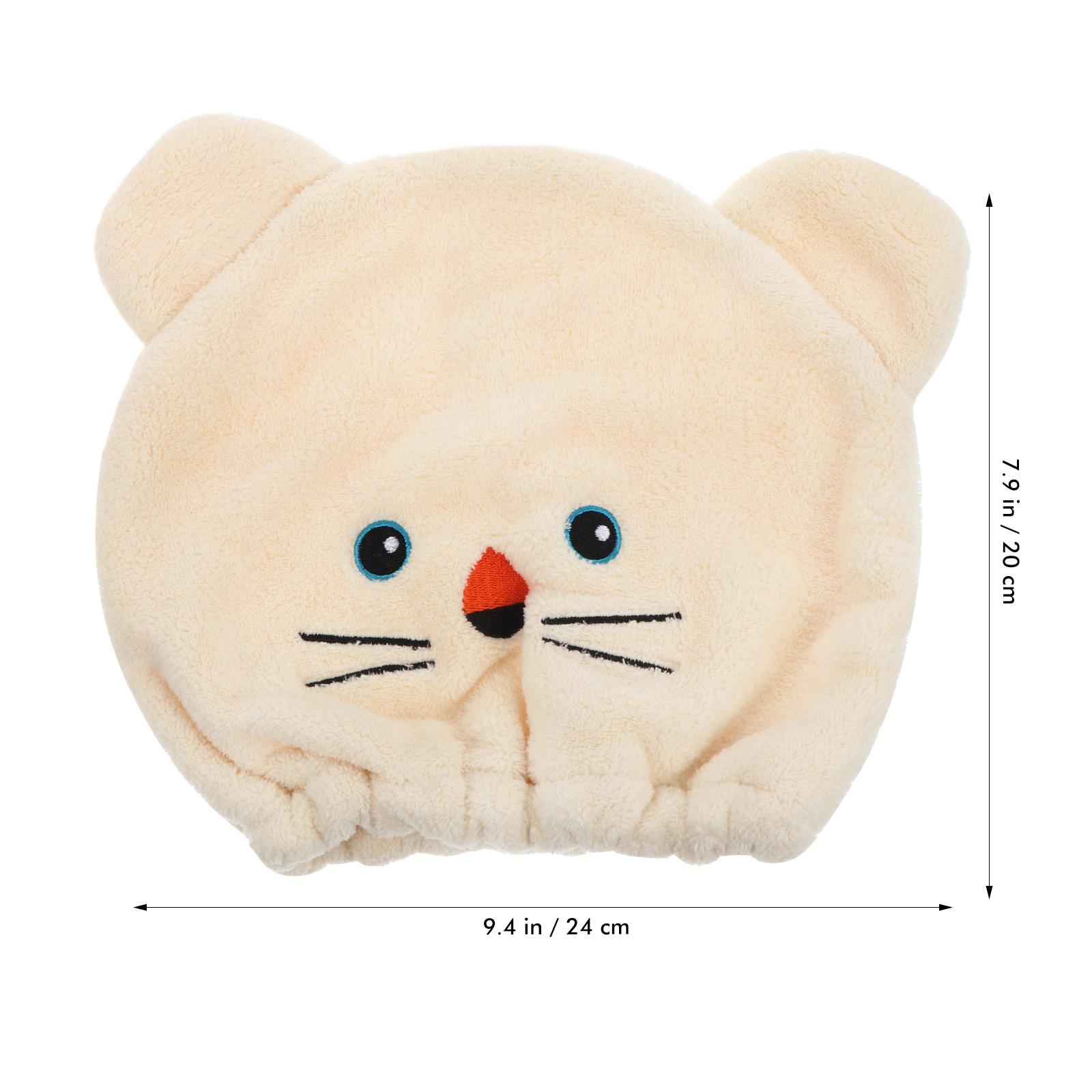 

2 шт. Шапочка-полотенце для сушки волос из кораллового флиса Микрофибра Банное обертывание Розовый Бежевый Детский Набор абсорбирующих полотенец для душа Мягкий