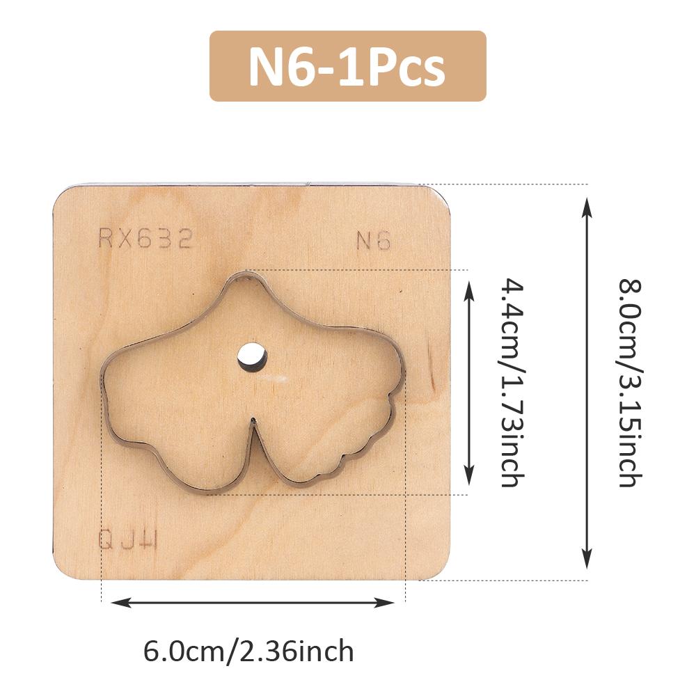1Pcs Artificial Leather Punching Cutting Die For Maple Leaves/Ginkgo Leaves/Petals/Four-Leaf Clover, DIY Hand Cutting Craft Tool