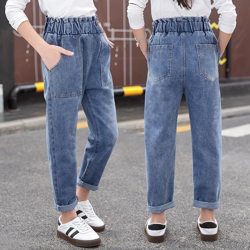 Children's Clothing Casual Jeans For Boy Pants Denim Cotton Elastic Waist Jeans Kids Casual Pants