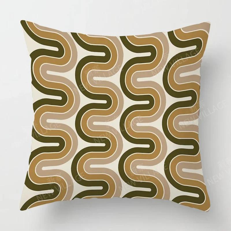 Nordic Fall Home Decor Autumn Throw Pillow Case Sofa Cushion Cover Modern  Geometry