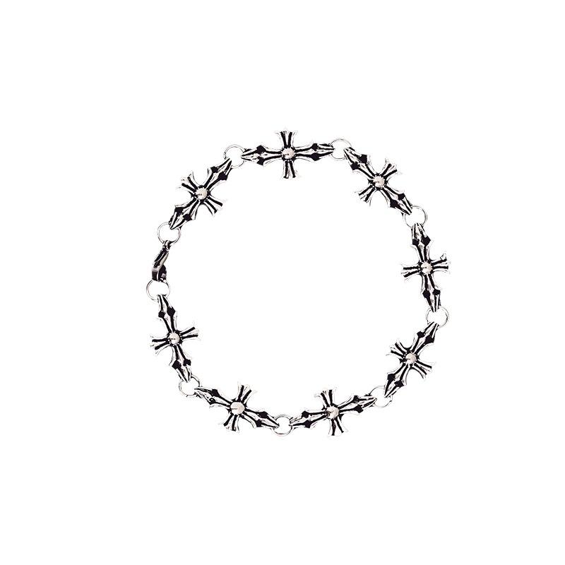 Punkový styl nový křížový náramek retro vintage umělecký náramek high-endový a niche ručně vyráběný náramek