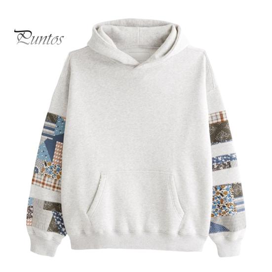 

Унисекс толстовка с капюшоном с большим карманом, ретро-принт, длинные рукава, свободный капюшон, однотонные эластичные манжеты, уличный топ в стиле хип-хоп L светло-серый