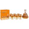 Set decantor și pahare de vin din sticlă de cristal
