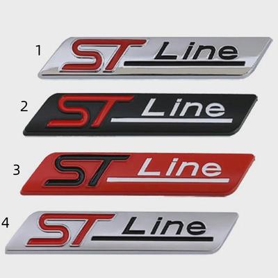 Emblema de Aleta de Coche Adhesivo Metálico ST Line Para Foc-us Mk4 MK3 4 EDGE Fiesta Ecosport Mond-eo MK5 Logotipo ST Line Accesorios