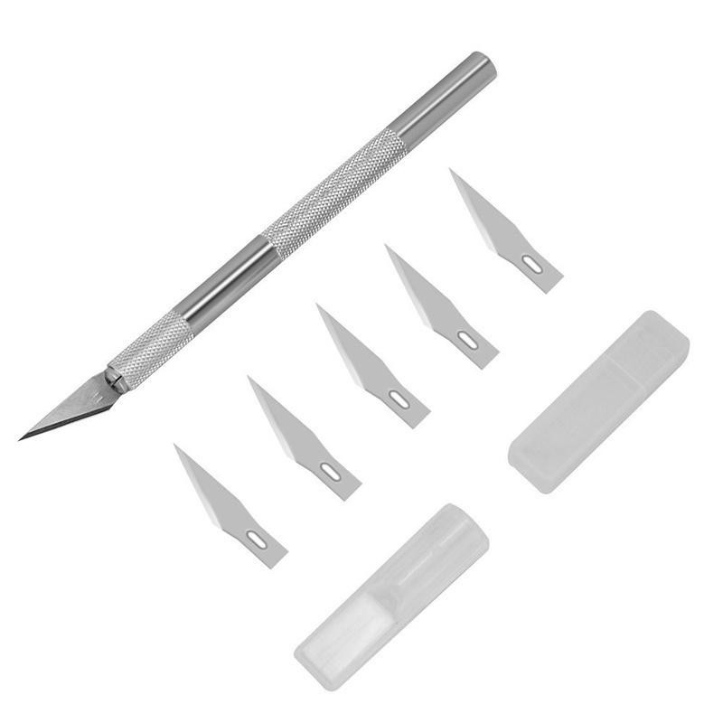 

Engraving Craft Knife Non-Slip Metal Scalpel Carving Knife Craft Hobby Gold/Silver Color Utility Knife Stationery Art Supplies