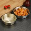 Round Two-Ear Snack Dish 304 Stainless Steel Dual Handle Bowl New Sauce Dipping Bowl  Kitchen Use