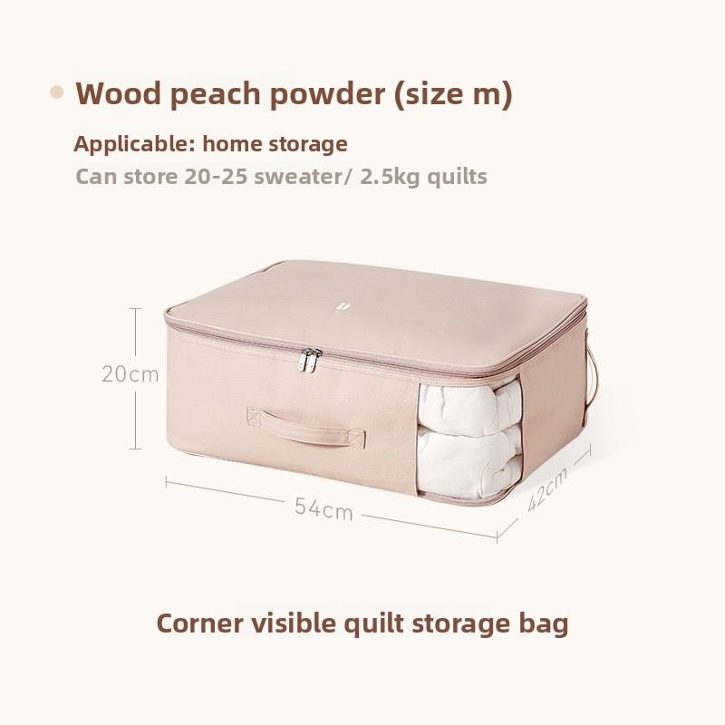 Large Capacity Cotton Duvet Bag With Dustproof Feature For Bedroom Storage